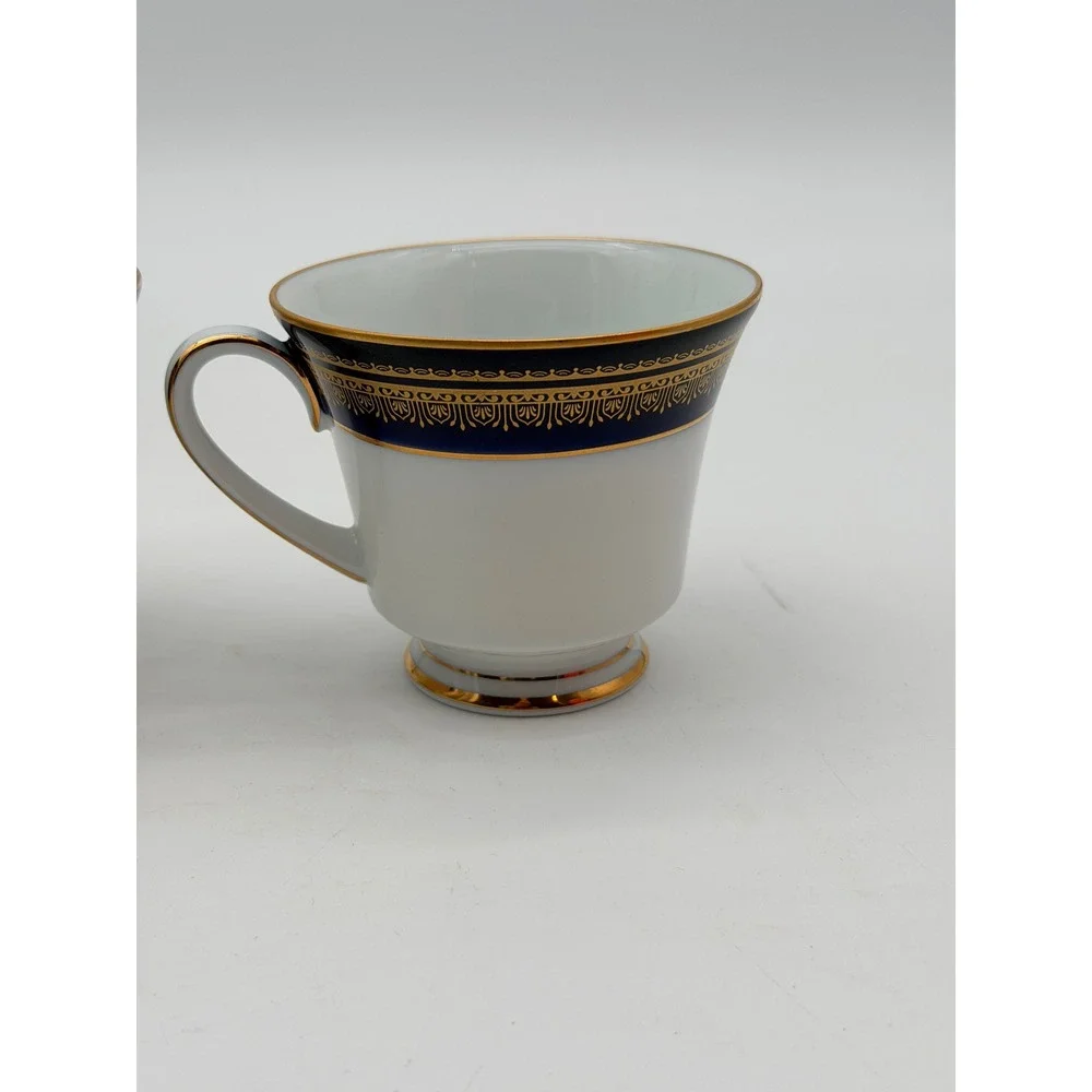 Legacy by Noritake Vienna 2796 Cobalt Blue Gold Trim Cup Saucer Set